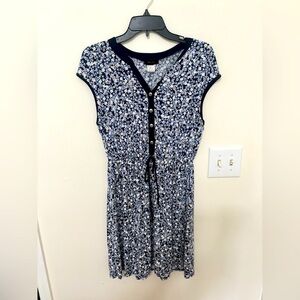 Espresso Blue Smocked Sundress‎ with Cap Sleeves